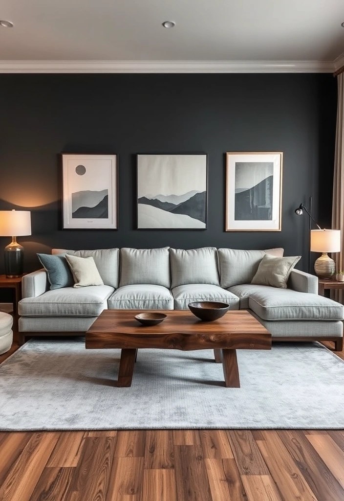 15 Dark Living Room Decor Ideas That'll Make You Want to Curl Up with a Book! - 1. Embrace the Power of Charcoal